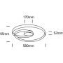 Lampa podsufitowa 1x30 W biała 63066W One Light Sion zdj.2