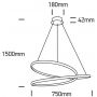Lampa wisząca 1x40 W mosiądz 63068ABS One Light Randa zdj.2