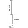 Lampa wisząca 1x10 W biała 63105MW One Light Kallifoni zdj.2