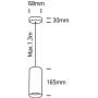 Lampa wisząca 1x10 W biała 63105NW One Light Ampeliko zdj.2