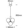 Lampa wisząca 5x9 W mosiądz 63116ABBS One Light Carla Z5 zdj.2