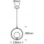 Lampa wisząca 1x9 W mosiądz 63116BBS One Light Carla Z1 zdj.2