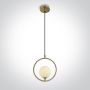 Lampa wisząca 1x9 W mosiądz 63116BBS One Light Carla Z1 zdj.1