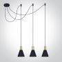 Lampa wisząca 3x10 W czarna-mosiądz 63122BBBS One Light Tala zdj.1