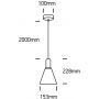 Lampa wisząca 1x10 W czarna-mosiądz 63122BBS One Light Tala zdj.2
