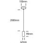 Lampa wisząca 1x20 W czarna 63124B One Light Irini zdj.2