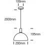Lampa wisząca 1x10 W czarna-mosiądz 63140BBS One Light Omorfo zdj.2