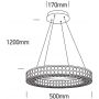 Lampa wisząca 1x24 W chrom 63184CCW One Light zdj.2
