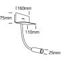 Kinkiet 1x3 W czarny 65744BW One Light Vliziana zdj.2