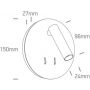 Kinkiet 1x3 W biały 65746BWW One Light Magoula zdj.2