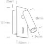 Kinkiet 1x3 W biały 65746RWW One Light Kandila 3 zdj.2