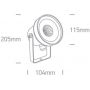 Naświetlacz 9 W 3000k antracyt 67196CANW One Light Malesina zdj.2