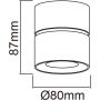Lampa podsufitowa 1x7 W czarna OR82203 Orlicki Design Mone zdj.2