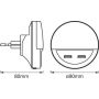 Lampka nocna z czujnikiem zmierzchu 1x13 W biała 4099854530753 Osram Lunetta USB zdj.2