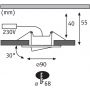 Lampa do zabudowy 3x5 W czarny 93096 Paulmann Calla zdj.2