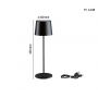Lampa stołowa 1x2.8 W czarna PL76996 Paulmann Gilo zdj.2