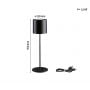 Lampa stołowa 1x2.8 W czarna PL76998 Paulmann Tuni zdj.2