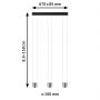 Lampa wisząca 3x9 W czarna PL79720 Paulmann Aldan zdj.2