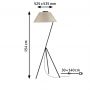 Lampa stojąca 1x60 W beżowa PL79724 Paulmann Narve zdj.2