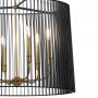 Lampa wisząca 6x60 W czarna-mosiądz QNLINARA6PBK Quintiesse Linara zdj.2