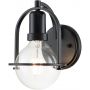 Kinkiet 1x60 W czarny-przezroczysty QNSOMERSET1CBK Quintiesse Somerset zdj.1