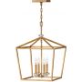 Lampa wisząca 4x60 W czarna-mosiądz QNSTINSON4PLDBR Quintiesse Stinson zdj.1