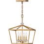 Lampa wisząca 4x60 W czarna-mosiądz QNSTINSON4PMDBR Quintiesse Stinson zdj.1