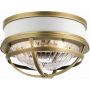 Lampa podsufitowa 2x40 W biała-mosiądz QNTOLLISFNBR Quintiesse Tollis zdj.1