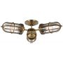 Lampa podsufitowa 3x60 W mosiądz-przezroczysta QNURBANREST3SF Quintiesse Urban Restoration zdj.1