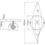 Kinkiet 1x40 W czarny-złoty QNWILLOW1CBK Quintiesse Willow zdj.2