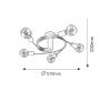 Lampa podsufitowa 5x15 W czarny 2096 Rabalux Carly zdj.2