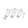 Lampa podsufitowa 3x35 W czarna 73035 Rabalux Senobia zdj.2