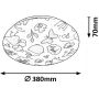 Plafon 1x24 W wzór-multikolor 3416 Rabalux Hanka zdj.2