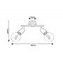 Lampa podsufitowa 2x40 W czarna 3977 Rabalux Pablo zdj.2