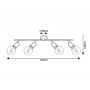 Lampa podsufitowa 4x40 W czarna 3979 Rabalux Pablo zdj.2