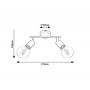 Lampa podsufitowa 2x40 W czarna 3987 Rabalux Lamar zdj.2