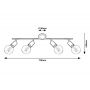 Lampa podsufitowa 4x40 W czarna 3989 Rabalux Lamar zdj.2