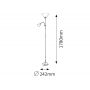 Lampa stojąca 2x100 W srebrna-pomarańczowa 4026 Rabalux Action zdj.2