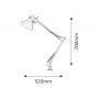 Lampa biurkowa 1x60 W biała 4214 Rabalux Arno zdj.2
