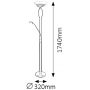Lampa stojąca 2x40 W czarna 4554 Rabalux Gamma zdj.2