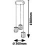 Lampa wisząca 3x18 W brązowy 5027 Rabalux Delice zdj.2