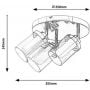 Lampa podsufitowa 3x28 W chrom 5088 Rabalux Aviva zdj.2