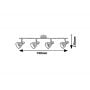 Lampa podsufitowa 4x40 W srebrna 5389 Rabalux Thelma zdj.2