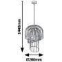 Lampa wisząca 1x60 W złota 6228 Rabalux Rowena zdj.2