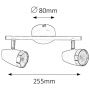 Lampa podsufitowa 2x4 W biała-chrom 6667 Rabalux Karen zdj.2