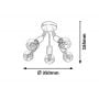 Lampa podsufitowa 5x60 W czarna 6809 Rabalux ALMUS zdj.2