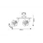 Lampa podsufitowa 2x40 W czarna 71066 Rabalux Fran zdj.2