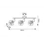 Lampa podsufitowa 3x40 W czarna 71067 Rabalux Fran zdj.2