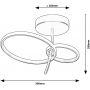 Lampa podsufitowa 1x24 W czarna-złota 71296 Rabalux Emilion zdj.2