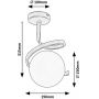 Lampa podsufitowa 1x20 W biała-złota 71301 Rabalux Sarabi zdj.2
